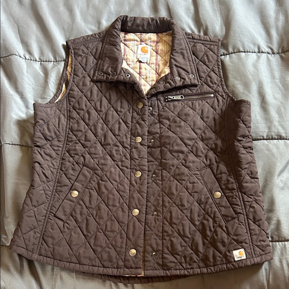 Carhartt Dark Brown Quilted Vest Women’s